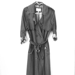 BCBG denim trench